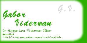 gabor viderman business card